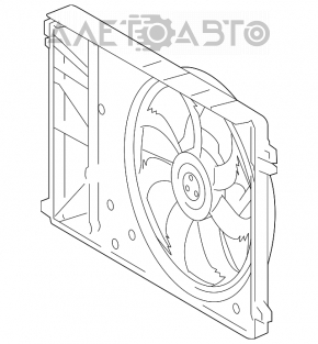 Диффузор кожух радиатора в сборе Toyota Camry v70 18- новый неоригинал