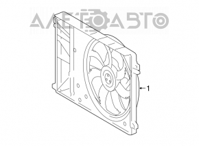 Диффузор кожух радиатора в сборе Toyota Camry v70 18- новый неоригинал