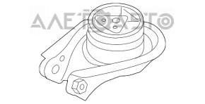 Подушка двигуна задня Mazda3 2.3 03-08 новий неоригінал GSP