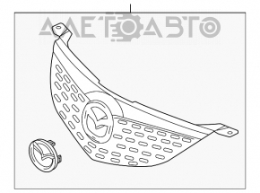 Решетка радиатора grill Mazda3 03-08 новый неоригинал