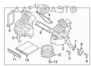 Мотор вентилятор печки Mazda 3 14-18 BM