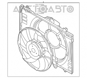 Дифузор кожух радіатора в зборі Mazda CX-9 16- зламані дефлектора