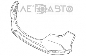 Бампер передній голий Mazda CX-9 16 - без парктроників, білий, тріщина, зламані кріплення