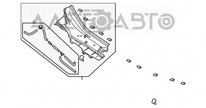 Решетка дворников пластик правая Mazda CX-5 13-16