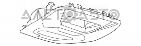 Плафон освітлення передній Ford Escape MK3 17-19 рест, під люк, сірий надлом кріплення