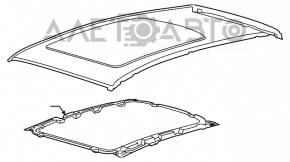 Крыша металл Ford Escape MK3 13-19 под панораму, отпилена, мелкая тычка