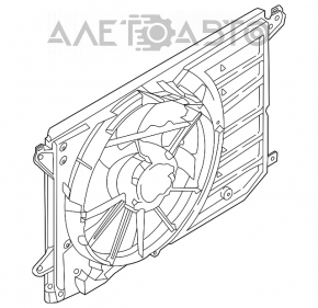 Диффузор кожух радиатора в сборе Ford Fusion mk5 13-20 hybrid, plug-in новый неоригинал BAPMIC
