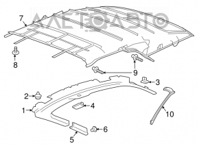 Складная крыша кабрио в сборе Chevrolet Camaro 16- затерт пластик