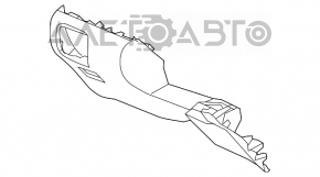 Накладка колени водителя Honda Accord 13-17 беж, побелел пластик