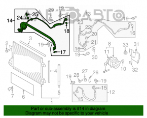 Трубка кондиционера компрессор-печка VW Tiguan 09-17