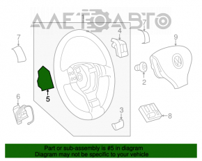Кнопки управления на руле левые VW Jetta 11-14 USA