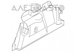 Обшивка арки правая Ford Focus mk3 11-18 4d без сабвуфера