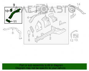Планка телевизора ресничка левая Ford Mustang mk6 15-