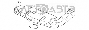 Глушитель задняя часть бочка VW Beetle 12-19 2.5 в сборе со средней частью, примята