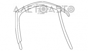 Уплотнитель стекла передний левый VW Jetta 11-18 USA дефект покрытия
