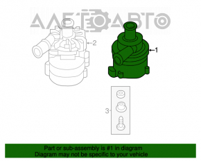 Моторчик охлаждения вспомогательный VW Passat b7 12-15 USA 2.0TDI