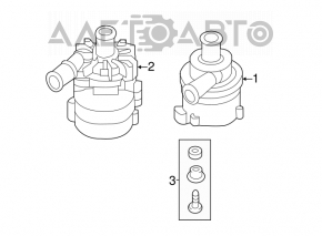 Моторчик охлаждения вспомогательный VW Passat b7 12-15 USA 2.0TDI