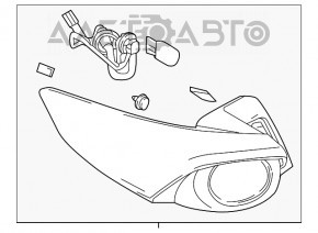 Ліхтар зовнішній крило лівий Mazda CX-9 16- зламане кріплення