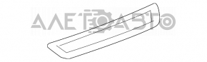 Накладка порога задняя правая Mercedes CLA 14-19 черная, потёрта