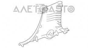 Накладка центральной стойки нижняя правая Mercedes CLA 14-19 черн