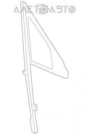 Скло двері трикутник перед прав Porsche Cayenne 958 11-17