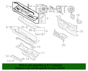 Грати двірників пластик Lincoln MKC 15- зламані кріплення