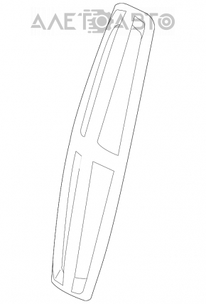 Эмблема переднего бампера Lincoln MKZ 13-16 трещина