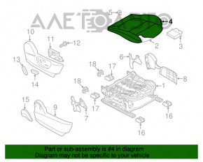 Пасажирське сидіння Mazda 6 16-17 без airbag, підігрів, пам'ять, біла шкіра