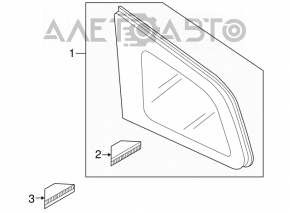 Форточка глухое стекло задняя правая Mazda CX-7 06-09
