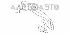 Ручка дверей зовнішня передня права keyless Mazda CX-9 16-