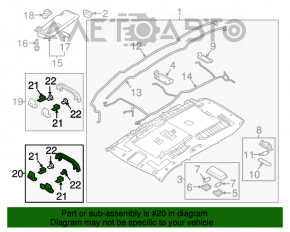 Ручка потолка задняя левая Mazda CX-9 16- серая