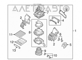 Мотор вентилятор печки Mazda CX-9 16-