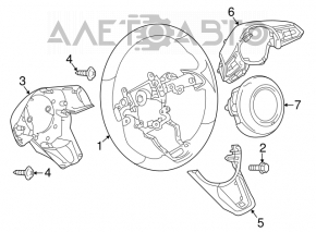 Кнопки управления на руле Mazda CX-9 16-
