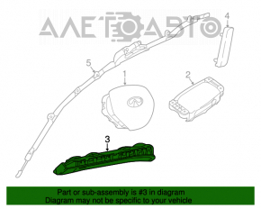 Подушка безопасности airbag коленная водительская левая Infiniti QX30 17-