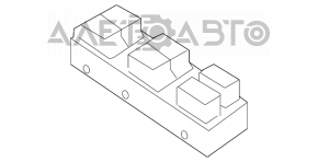 Управление стеклоподъемником передним правым Kia Optima 11-15 черн, manual
