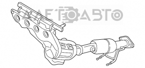 Коллектор выпускной с катализатором Ford Fusion mk5 13-20 hybrid ржавый, надорвана сетка