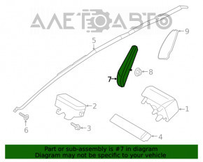 Подушка безпеки airbag сидіння лев Ford Fusion mk5 13-16 з накладкою беж