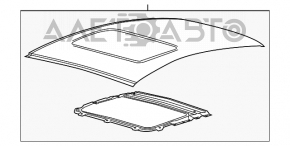 Крыша металл Lincoln MKZ 13-20 под люк, отпилена, тычки