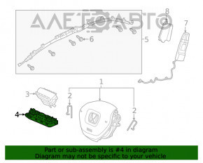 Подушка безпеки airbag колінна пасажирська прав Honda Accord 18-22