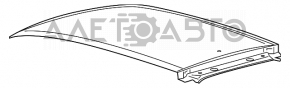 Крыша металл Ford Edge 15- без люка, на кузове, вмятины