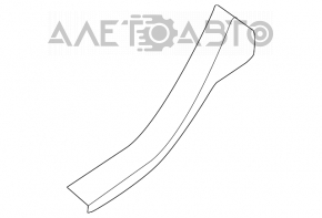 Накладка порога задняя правая Ford Escape MK3 13-19 черн, слом креп