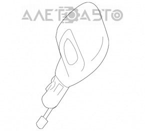 Ручка КПП с накладкой шифтера Ford Escape MK3 13-16 резина черная, черная накладка