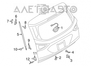 Амортизатор двери багажника правый Ford Escape MK3 13-16 дорест
