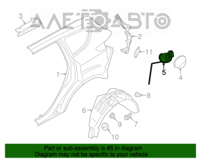 Корпус лючка бензобака Ford Escape MK3 13- обломане кріплення