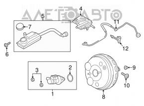 Бачок гальмівної рідини Ford Escape MK3 13-19 із кришкою, без шланги