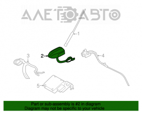 Антенна гнездо Ford Escape MK3 13-18 без спутникового радио
