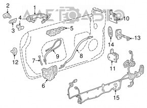 Механизм ручки двери передней правой Chevrolet Camaro 16-