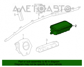 Подушка безпеки airbag пасажирська в торпеді Chevrolet Camaro 16- стрільнула