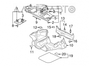 Накладка проема багажника Mitsubishi Galant 04-12 затерта