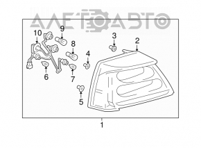 Ліхтар внутрішній кришка багажника лев Mitsubishi Galant 07-12 рест